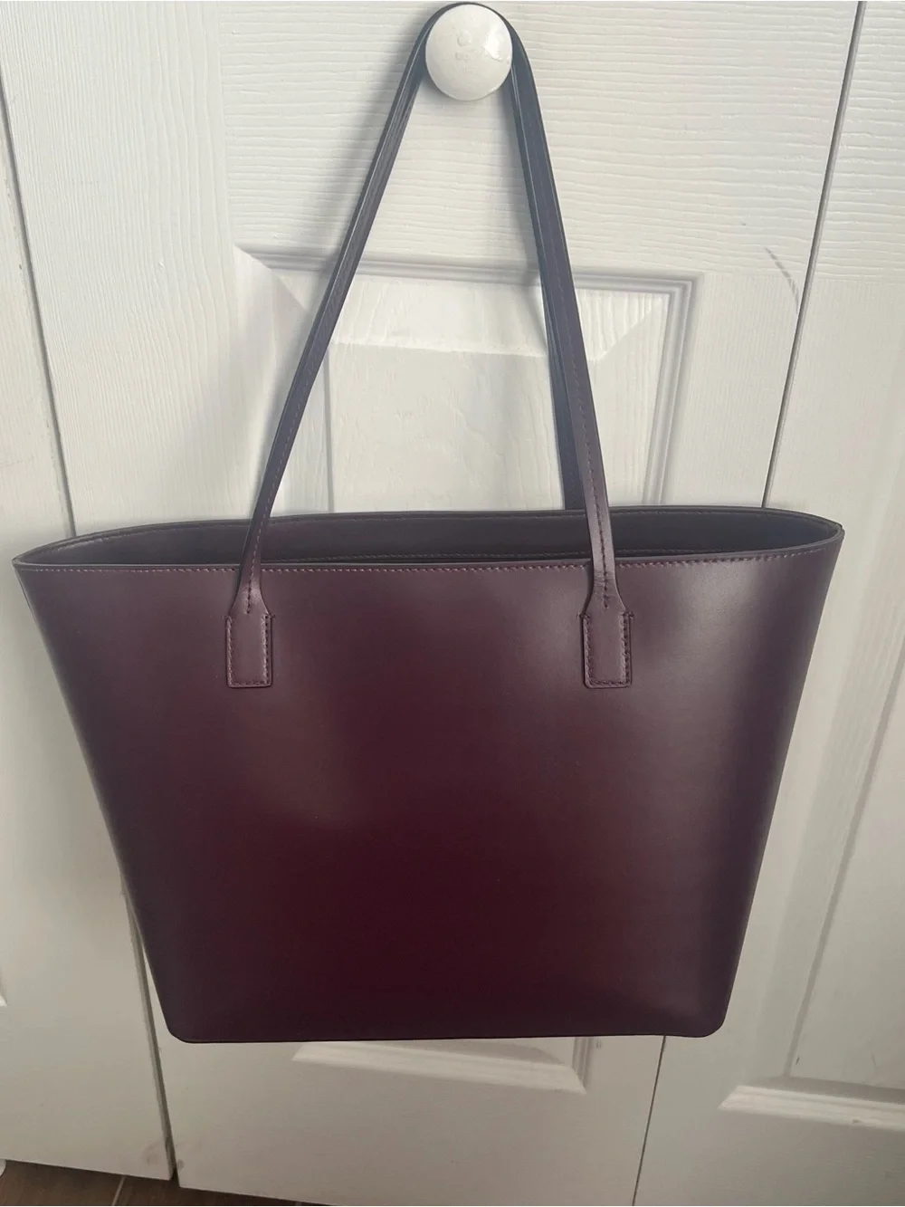 Kate Spade WKRU4766 Plum Leather Tote Bag with Wristlet Harmony